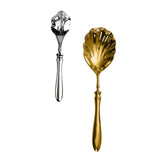 Maxbell Serving Spoon Shell Shape Multifunctional for Home Restaurant Family Dinners silver small