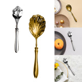 Maxbell Serving Spoon Shell Shape Multifunctional for Home Restaurant Family Dinners silver small