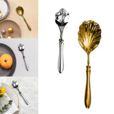 Maxbell Serving Spoon Shell Shape Multifunctional for Home Restaurant Family Dinners silver small