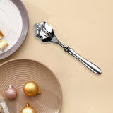 Maxbell Serving Spoon Shell Shape Multifunctional for Home Restaurant Family Dinners silver small