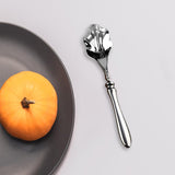 Maxbell Serving Spoon Shell Shape Multifunctional for Home Restaurant Family Dinners silver small
