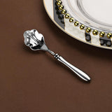 Maxbell Serving Spoon Shell Shape Multifunctional for Home Restaurant Family Dinners silver small