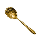Maxbell Serving Spoon Shell Shape Multifunctional for Home Restaurant Family Dinners gold large