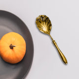 Maxbell Serving Spoon Shell Shape Multifunctional for Home Restaurant Family Dinners gold large