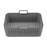 Maxbell Silicone Air Fryer Liner Non Stick for Oven 9 inch Rectangular Basket Insert Gray