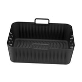 Maxbell Silicone Air Fryer Liner Non Stick for Oven 9 inch Rectangular Basket Insert Black