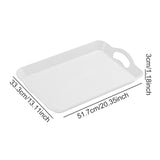Maxbell Serving Tray Cup Holder with Hollow Handles for Events Living Room White S