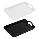 Maxbell Serving Tray Cup Holder with Hollow Handles for Events Living Room White M