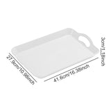 Maxbell Serving Tray Cup Holder with Hollow Handles for Events Living Room White M