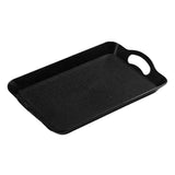 Maxbell Serving Tray Cup Holder with Hollow Handles for Events Living Room Black S
