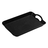 Maxbell Serving Tray Cup Holder with Hollow Handles for Events Living Room Black S
