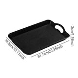 Maxbell Serving Tray Cup Holder with Hollow Handles for Events Living Room Black S