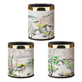 Maxbell Trash Can 10L Stylish Decorative Wastebasket for Bedroom Living Room Kitchen Style A