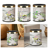 Maxbell Trash Can 10L Stylish Decorative Wastebasket for Bedroom Living Room Kitchen Style A