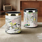 Maxbell Trash Can 10L Stylish Decorative Wastebasket for Bedroom Living Room Kitchen Style A