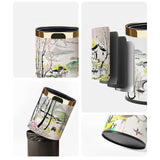 Maxbell Trash Can 10L Stylish Decorative Wastebasket for Bedroom Living Room Kitchen Style A