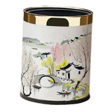 Maxbell Trash Can 10L Stylish Decorative Wastebasket for Bedroom Living Room Kitchen Style A