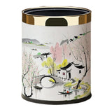 Maxbell Trash Can 10L Stylish Decorative Wastebasket for Bedroom Living Room Kitchen Style A