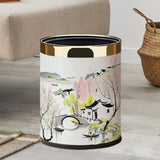 Maxbell Trash Can 10L Stylish Decorative Wastebasket for Bedroom Living Room Kitchen Style A