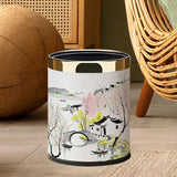 Maxbell Trash Can 10L Stylish Decorative Wastebasket for Bedroom Living Room Kitchen Style A