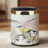 Maxbell Trash Can 10L Stylish Decorative Wastebasket for Bedroom Living Room Kitchen Style A