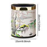 Maxbell Trash Can 10L Stylish Decorative Wastebasket for Bedroom Living Room Kitchen Style B