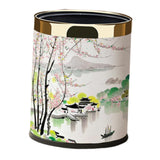 Maxbell Trash Can 10L Stylish Decorative Wastebasket for Bedroom Living Room Kitchen Style B