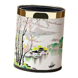 Maxbell Trash Can 10L Stylish Decorative Wastebasket for Bedroom Living Room Kitchen Style B