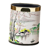 Maxbell Trash Can 10L Stylish Decorative Wastebasket for Bedroom Living Room Kitchen Style B