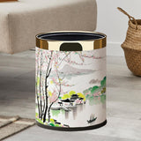 Maxbell Trash Can 10L Stylish Decorative Wastebasket for Bedroom Living Room Kitchen Style B