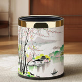 Maxbell Trash Can 10L Stylish Decorative Wastebasket for Bedroom Living Room Kitchen Style B