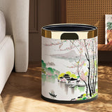 Maxbell Trash Can 10L Stylish Decorative Wastebasket for Bedroom Living Room Kitchen Style B