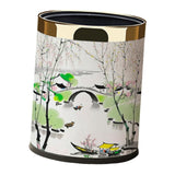 Maxbell Trash Can 10L Stylish Decorative Wastebasket for Bedroom Living Room Kitchen Style C