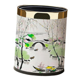 Maxbell Trash Can 10L Stylish Decorative Wastebasket for Bedroom Living Room Kitchen Style C