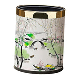 Maxbell Trash Can 10L Stylish Decorative Wastebasket for Bedroom Living Room Kitchen Style C