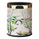 Maxbell Trash Can 10L Stylish Decorative Wastebasket for Bedroom Living Room Kitchen Style C