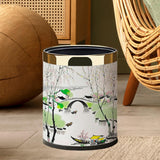 Maxbell Trash Can 10L Stylish Decorative Wastebasket for Bedroom Living Room Kitchen Style C