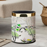 Maxbell Trash Can 10L Stylish Decorative Wastebasket for Bedroom Living Room Kitchen Style C