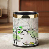 Maxbell Trash Can 10L Stylish Decorative Wastebasket for Bedroom Living Room Kitchen Style C