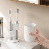 Maxbell Toothbrush Holder Easy Cleaning Toothbrush Rack for Countertop Washroom Sink