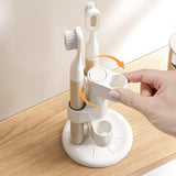 Maxbell Toothbrush Holder Easy Cleaning Toothbrush Rack for Countertop Washroom Sink
