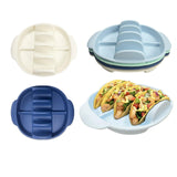 Maxbell Silicone Taco Holder Kitchen Gadgets Non Plate Microwave Use with Slots blue
