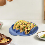 Maxbell Silicone Taco Holder Kitchen Gadgets Non Plate Microwave Use with Slots dark blue