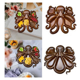 Maxbell Octopus Charcuterie Platter Plate for Dining Room Fruits Display Living Room A