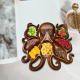 Maxbell Octopus Charcuterie Platter Plate for Dining Room Fruits Display Living Room A