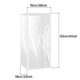Maxbell Baker Rack Cover Multifunctional Clear Waterproof for Home Restaurant Bakery 70x58x153cm