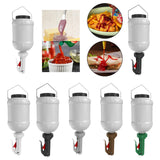 Maxbell Squeeze Bottle 3L Large Sauce Dispenser for Mustard Ketchup Seasoning Sauces white