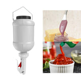Maxbell Squeeze Bottle 3L Large Sauce Dispenser for Mustard Ketchup Seasoning Sauces white