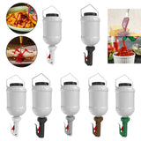 Maxbell Squeeze Bottle 3L Large Sauce Dispenser for Mustard Ketchup Seasoning Sauces white