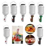 Maxbell Squeeze Bottle 3L Large Sauce Dispenser for Mustard Ketchup Seasoning Sauces white